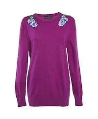 Pre-Owned Dolce & Gabbana Women's Floral Applique Sweater