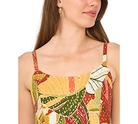 Msk Women's Floral Challis Smocked Maxi Dress
