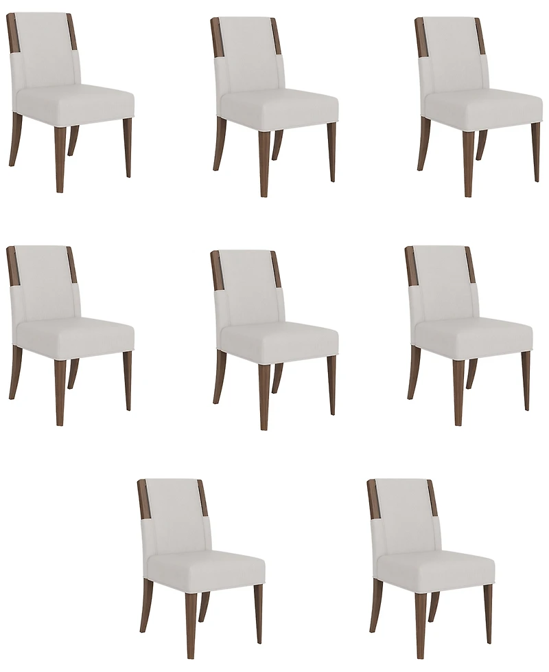 Amelie 8-Piece Wood Upholstered Dining Chair Set