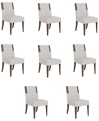 Amelie 8-Piece Wood Upholstered Dining Chair Set