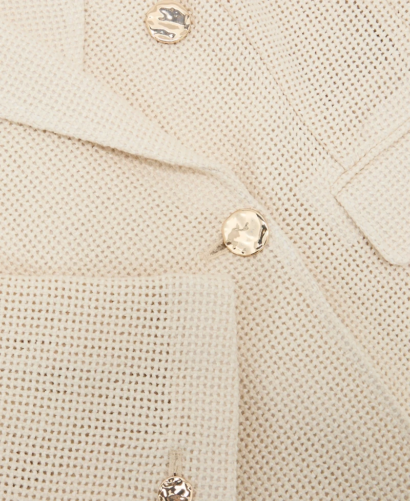 Reiss Women's Open-Weave Double-Breasted Blazer