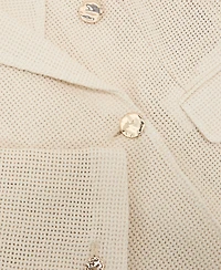 Reiss Women's Open-Weave Double-Breasted Blazer