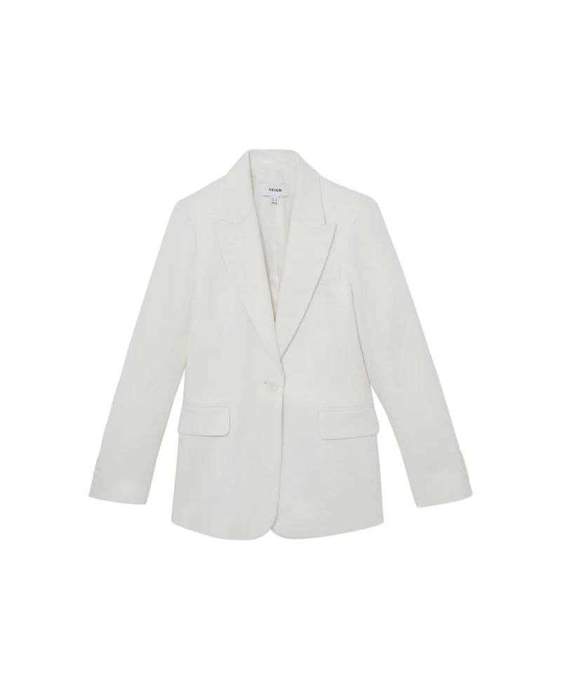 Reiss Women's Linen-Blend Single-Breasted Suit Jacket
