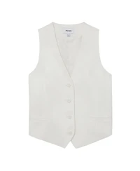 Reiss Women's Linen-Blend Tailored Waistcoat