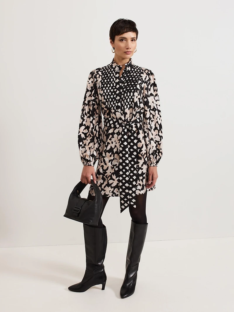 Phase Eight Women's Dolly Mandarin Collar Mini Shirt Dress