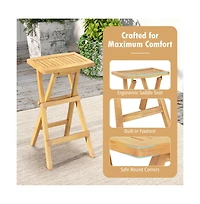 Boyel Living Set of 2 No Assembly Outdoor Bar Stools with Countered Seat
