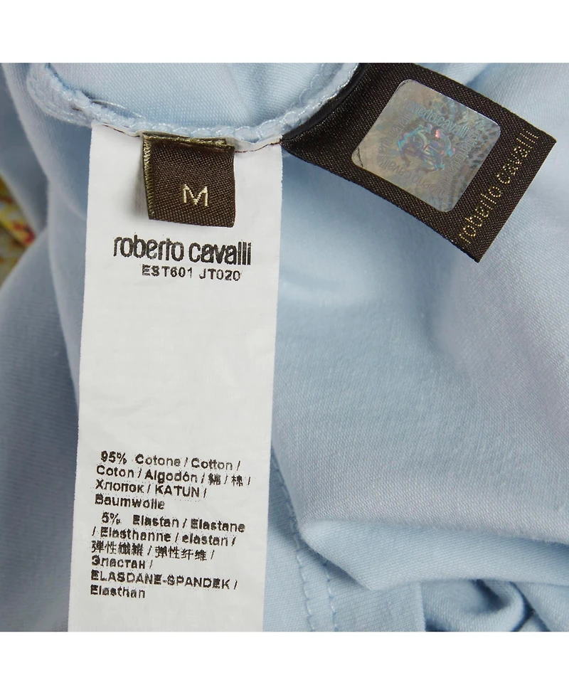 Pre-Owned Roberto Cavalli Women's Graphic Print Jersey Crew Neck T-Shirt