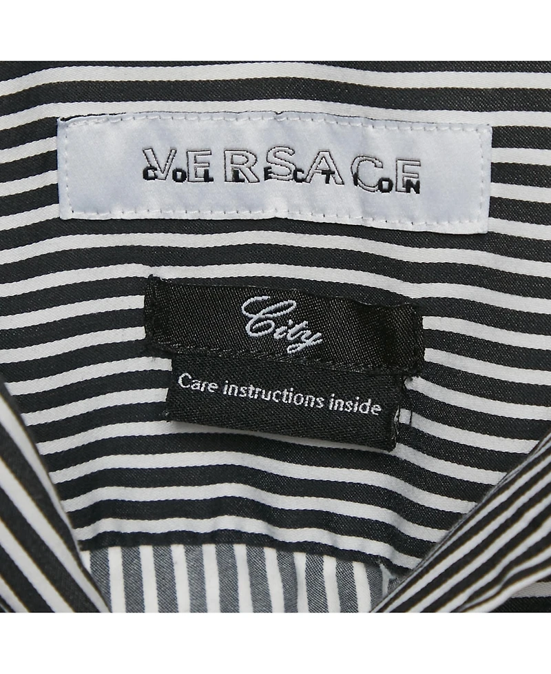 Pre-Owned Versace Men's Collection Striped Cotton City Shirt