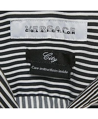 Pre-Owned Versace Men's Collection Striped Cotton City Shirt