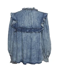 Pre-Owned Isabel Marant Women's Chambray Ruffle Top