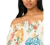 CeCe Women's Off-The-Shoulder Printed Top
