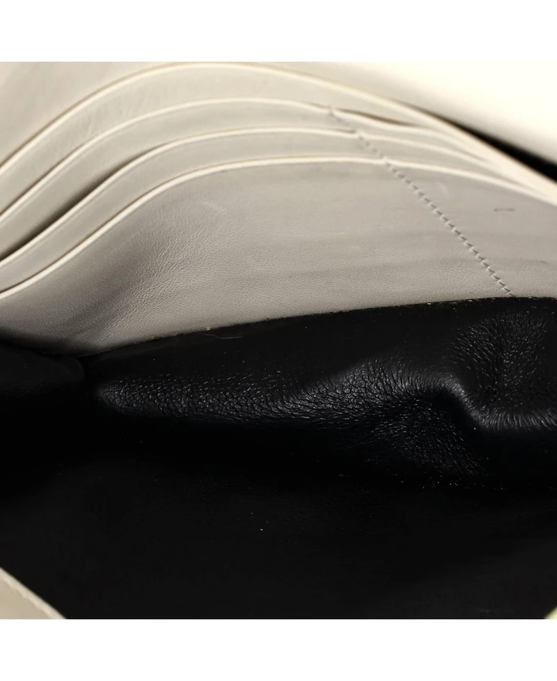 Pre-Owned Saint Laurent Uptown Chain Wallet Embossed Leather
