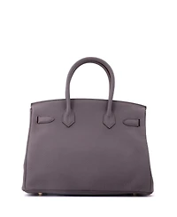 Pre-Owned HERMES Birkin 30 Handbag Grey Togo with Gold Hardware