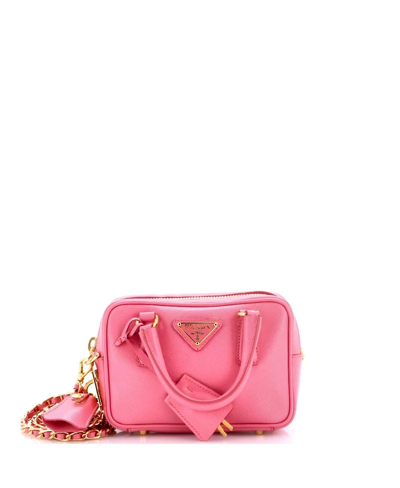Pre-Owned Prada Mini Bauletto Bag Saffiano Leather