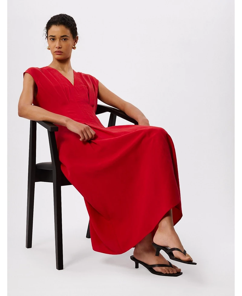 Whistles Women's Panel Linen Blend Dress