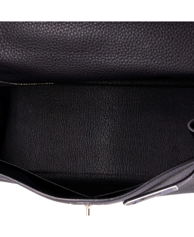 Pre-Owned HERMES Kelly Handbag Togo with Palladium Hardware