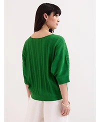 Phase Eight Women's Cristine 3/4 Sleeve Rib Jumper