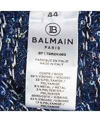 Pre-Owned Balmain Women's Tweed Open Front Cardigan