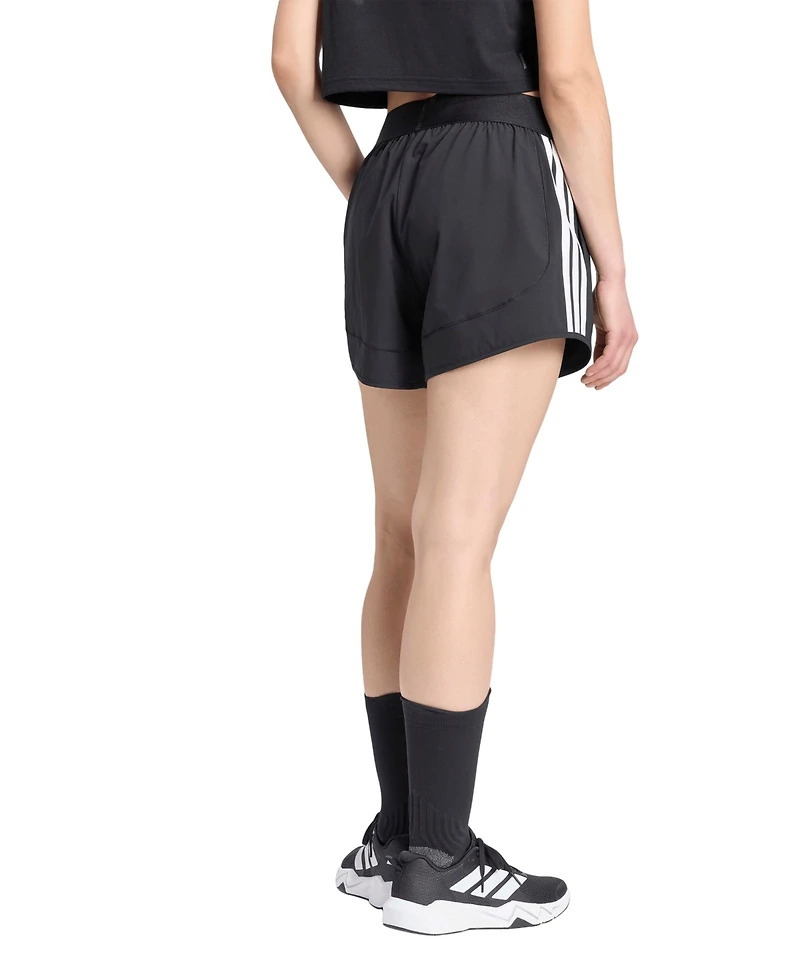 adidas Women's Pacer Workout Flex 3-Stripes Training Shorts