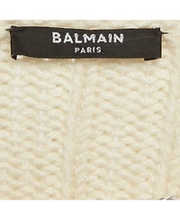 Pre-Owned Balmain Women's Metallic Coated Rib Knit Sweater
