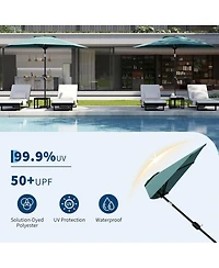 gaomon Half Patio Umbrella with Smooth Crank Lift, Shade Canopy for Patio, Backyard, Garden (No Base)