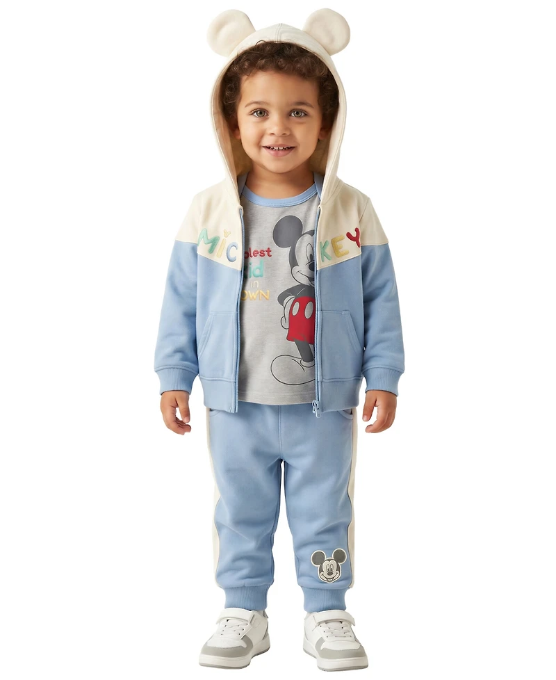 Disney Baby Boys' Hooded Jacket, T-Shirt and Pants, 4-Piece Set