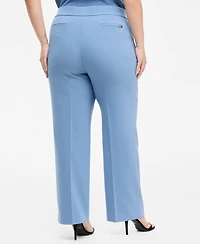 Anne Klein Plus Wide-Leg Pull-On Pants