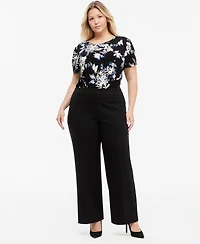 Anne Klein Essentials Plus Pull-On Wide-Leg Pants