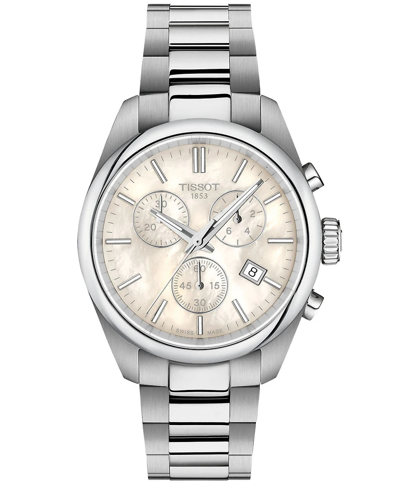 Tissot Men's Gray Stainless Steel Strap Watch 36mm