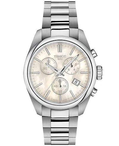 Tissot Men's Gray Stainless Steel Strap Watch 36mm