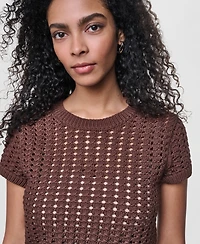 Dkny Jeans Women's Short-Sleeve Crewneck Sweater