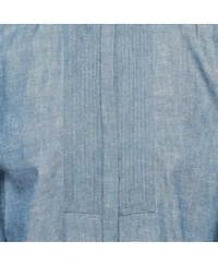 Pre-Owned Burberry Men's Pintucks Chambray Double Cuff Shirt