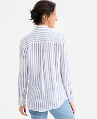Style & Co Women's Striped Perfect Shirt, Macy's Exclusive