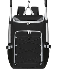Furlihong Solid Pattern Baseball Softball Gear Backpack for Boys and Girls Ages 8-14 - Youth Bat Bag with Ventilated Shoe Compartment for Players