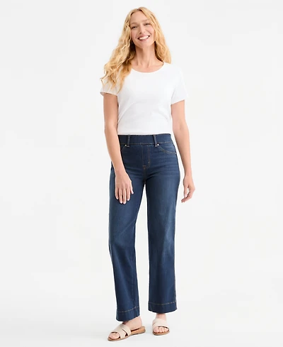 Style & Co Women's Shaping Wide-Leg Jeans, Macy's Exclusive