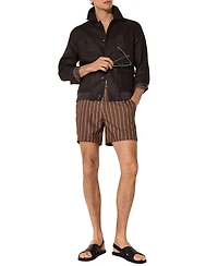 Reiss Men's Presley Pinstripe Side-Adjuster Swim Shorts