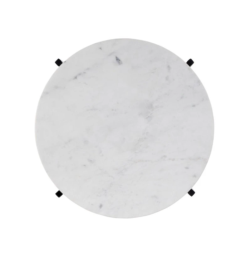 Butler Specialty Mirabell Round Marble and Iron Side Table
