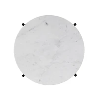 Butler Specialty Mirabell Round Marble and Iron Side Table