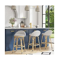 Butler Specialty Inez 24 in. Seat Height Rattan Low Back Counter Stool