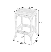 Butler Specialty Laguna 24.5 in. Seat Height Rattan Counter Stool