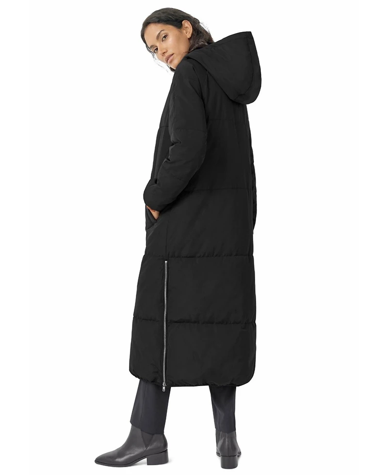 ellos Women's Plus Maxi Side-Zip Puffer