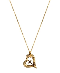 Symbols of Faith Gold-Tone Heart Cross 18" Necklace
