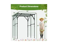 Slickblue Large Garden Arch Trellis for Climbing Plants and Vines
