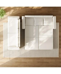 Streamdale Furniture Chesterfield Faux Leather Sleeper Sofa with Nailhead Trim