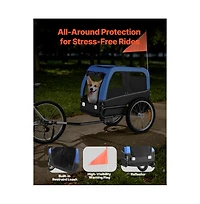 Ruie Smaller Pet Bike Trailer Bicycle Carrier Supports up to 66 lbs Internal Leash