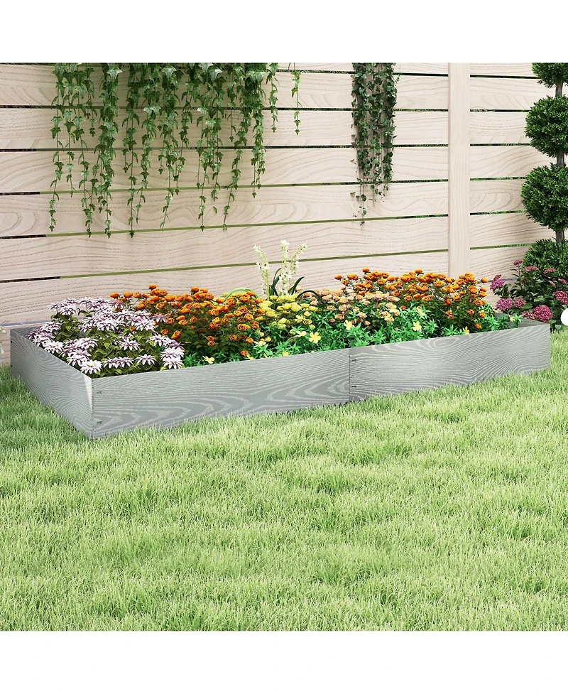 Sugift 6-Pack 20 Ft Galvanized Metal Landscape Edging for Lawn