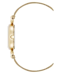 Anne Klein Women's Quartz Oval Gold-Tone Stainless Steel Mesh Watch 26mm