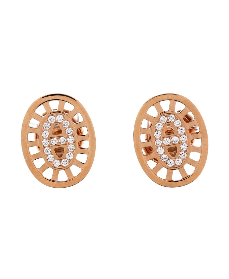 Pre-Owned HERMES Chaine D'Ancre Divine Stud Earrings