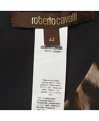Pre-Owned Roberto Cavalli Women's Animal Printed Jersey Midi Dress