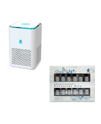 Pursonic Clean Air and Aromatherapy Bundle - True Hepa Air Purifier with 12 Essential Oils